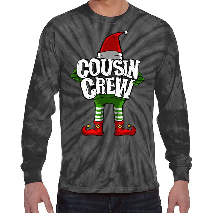 Cousin Crew Christmas Elf Matching Family Tie-Dye Long Sleeve Shirt