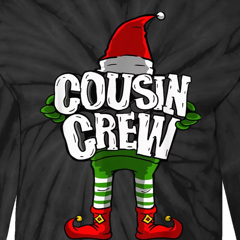 Cousin Crew Christmas Elf Matching Family Tie-Dye Long Sleeve Shirt