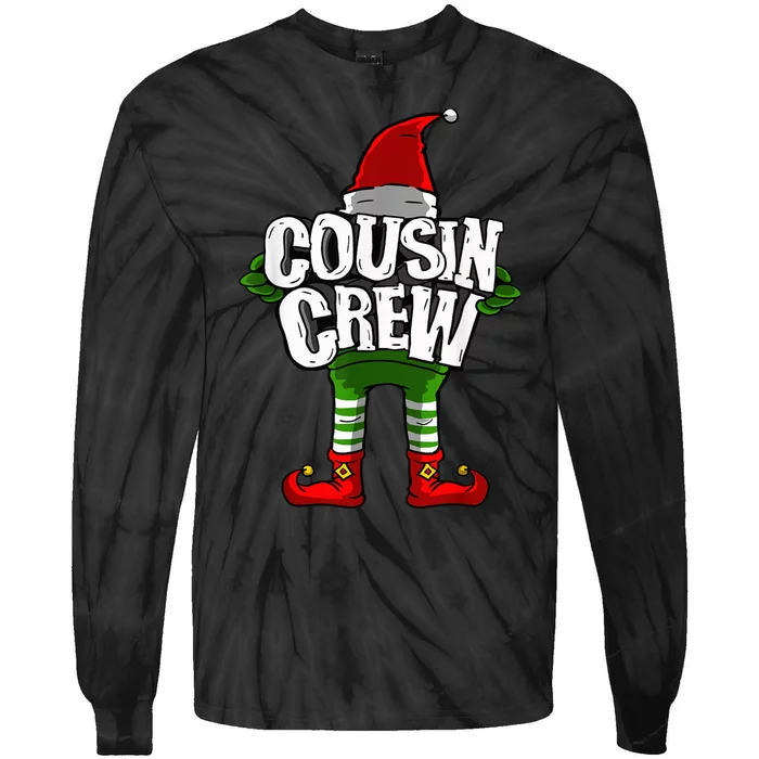 Cousin Crew Christmas Elf Matching Family Tie-Dye Long Sleeve Shirt