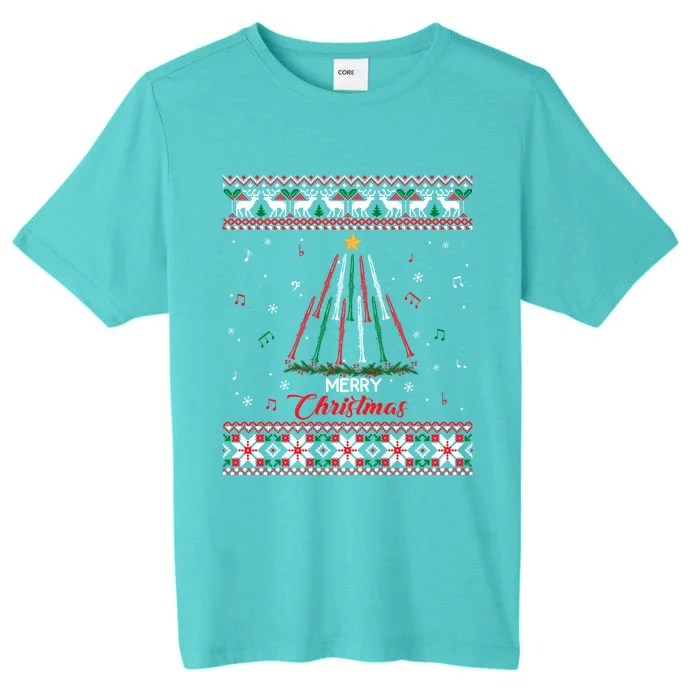 Clarinegift Clarinet Christmas Tree Ugly Xmas Sweater Gift ChromaSoft Performance T-Shirt