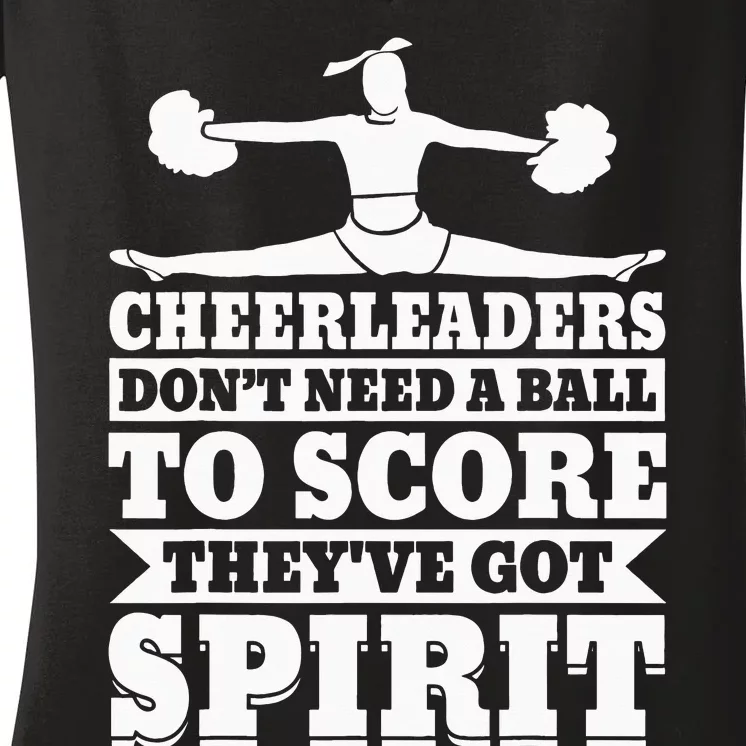 Cheerleading Cheerleader Cheer Women's V-Neck T-Shirt