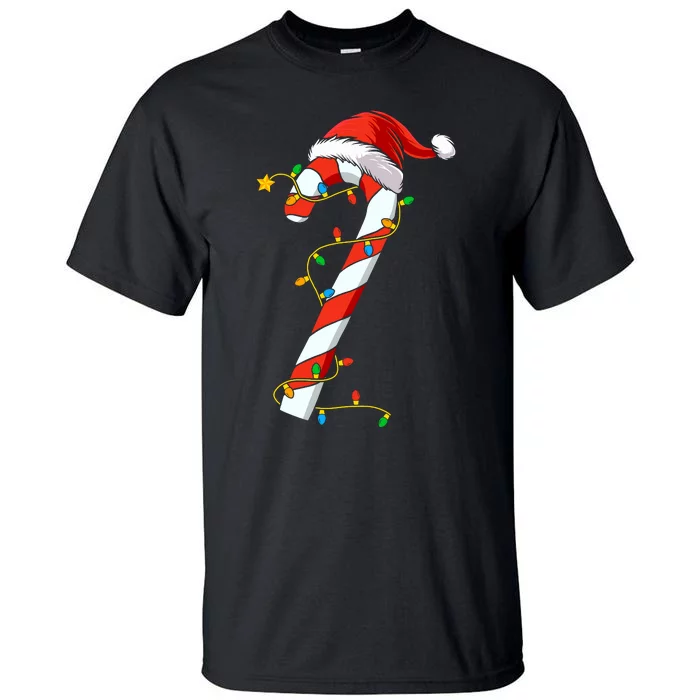 Christmas Candy Cane Santa Xmas Tall T-Shirt