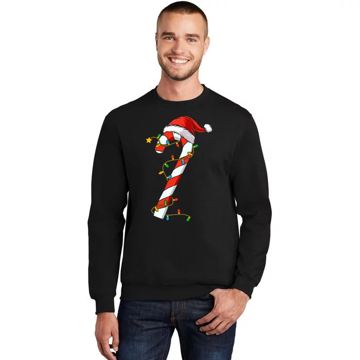 Christmas Candy Cane Santa Xmas Tall Sweatshirt