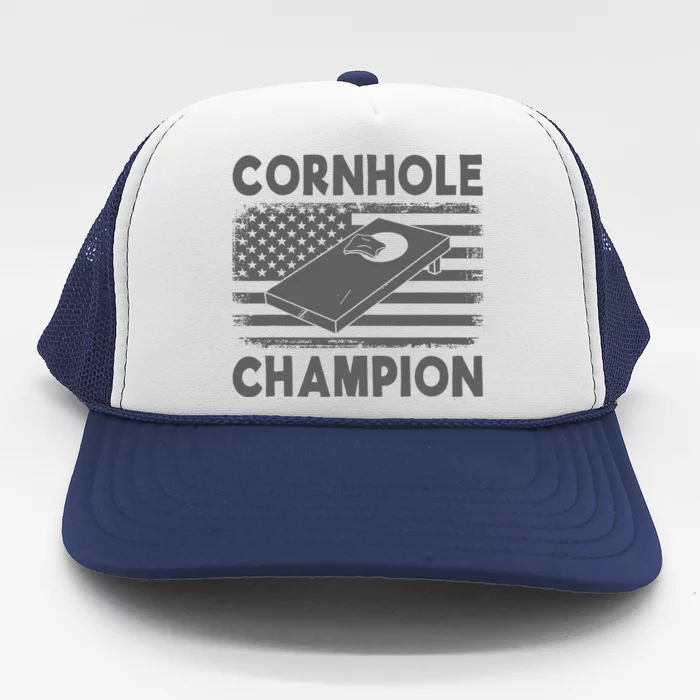 Cornhole Champion Cornhole Team Bean Bag Funny Cornhole Trucker Hat