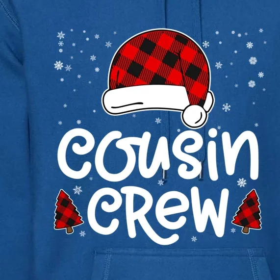 Christmas Cousin Crew Buffalo Red Plaid Xmas Family Matching Gift Premium Hoodie