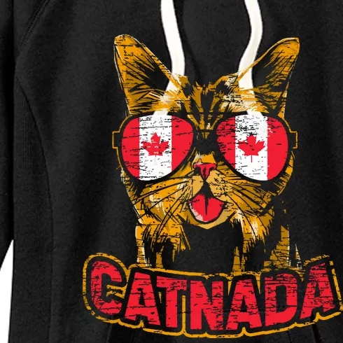 Catnada Canadian Cat Animal Canada Day Canada Women's Fleece Hoodie