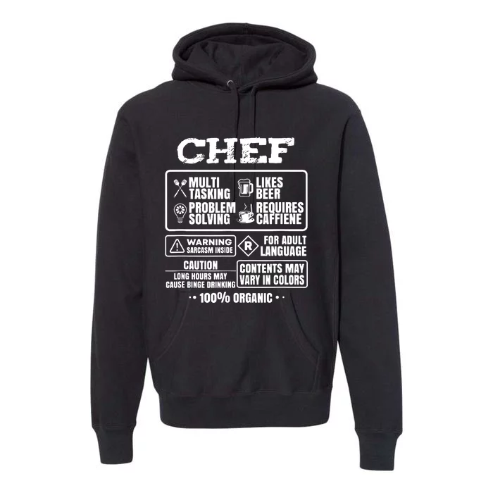 Chef Cooking Premium Hoodie