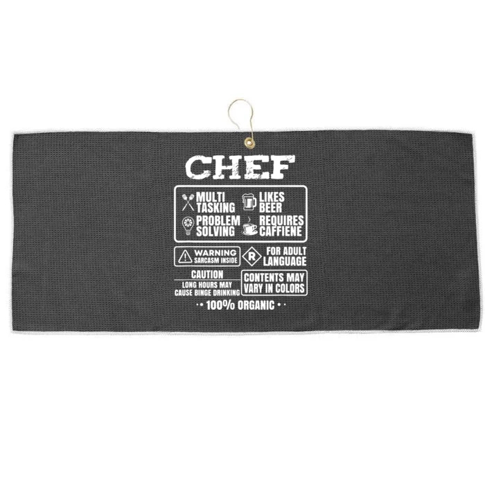 Chef Cooking Large Microfiber Waffle Golf Towel