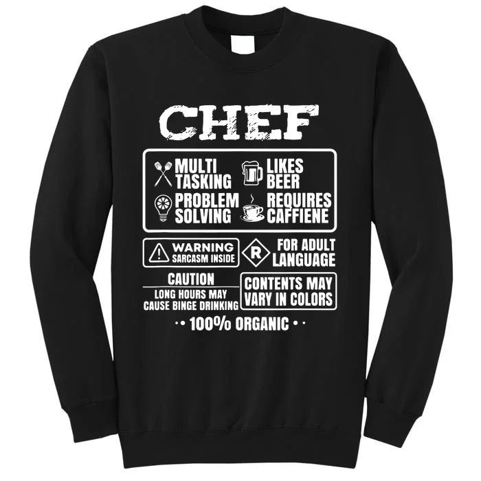 Chef Cooking Tall Sweatshirt