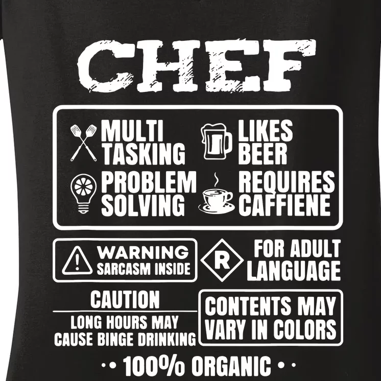 Chef Cooking Women's V-Neck T-Shirt