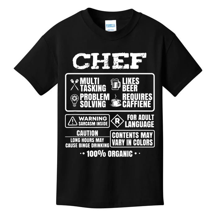 Chef Cooking Kids T-Shirt