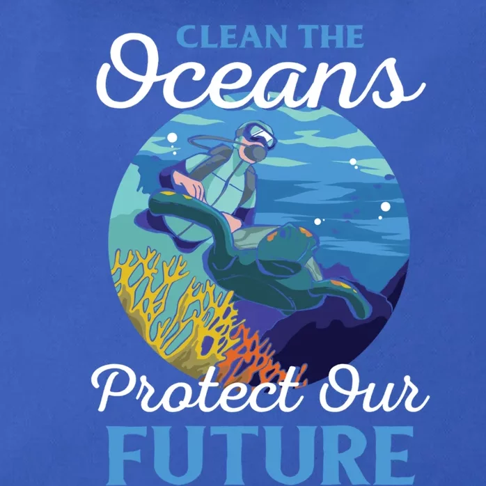 Climate Change Clean The Oceans Protect Our Future Funny Gift Zip Tote Bag