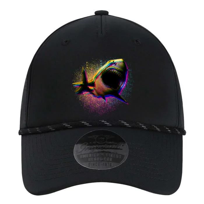 Cool Colorful CMYK Paint Spatter Shark Performance The Dyno Cap