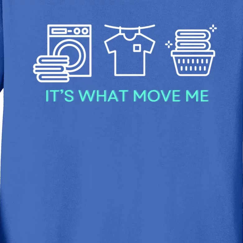 Cleaner Cleaning Clean Laundry Icon ItS What Move Me Cool Gift Kids Long Sleeve Shirt