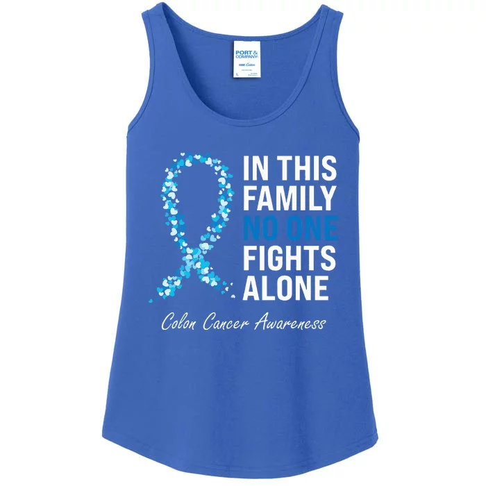 Colorectal Cancer Colon Cancer Blue Ribbon Ladies Essential Tank