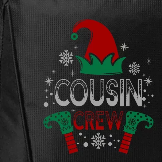 Christmas Cousin Crew Funny Elf Matching Family Xmas Gift City Backpack