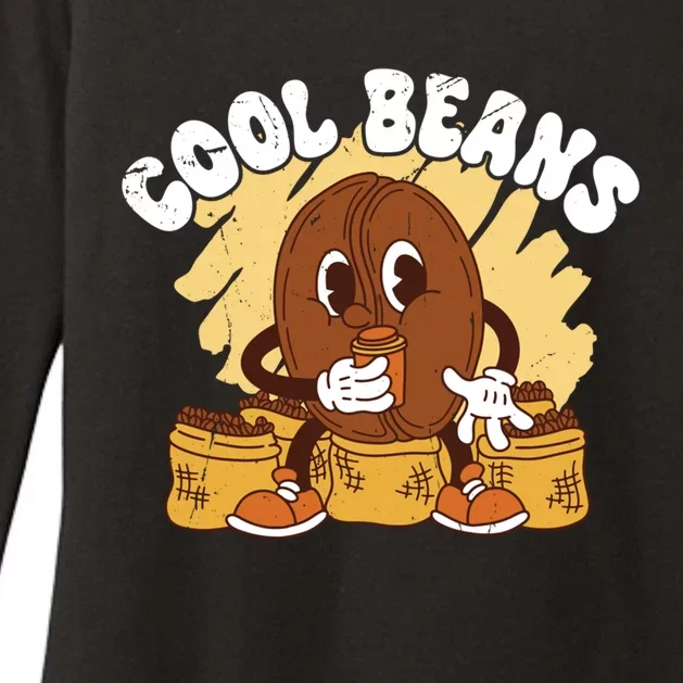 Cool Cartoon Coffee Beans Funny Quotes For Coffee Lovers Cute Gift Womens CVC Long Sleeve Shirt