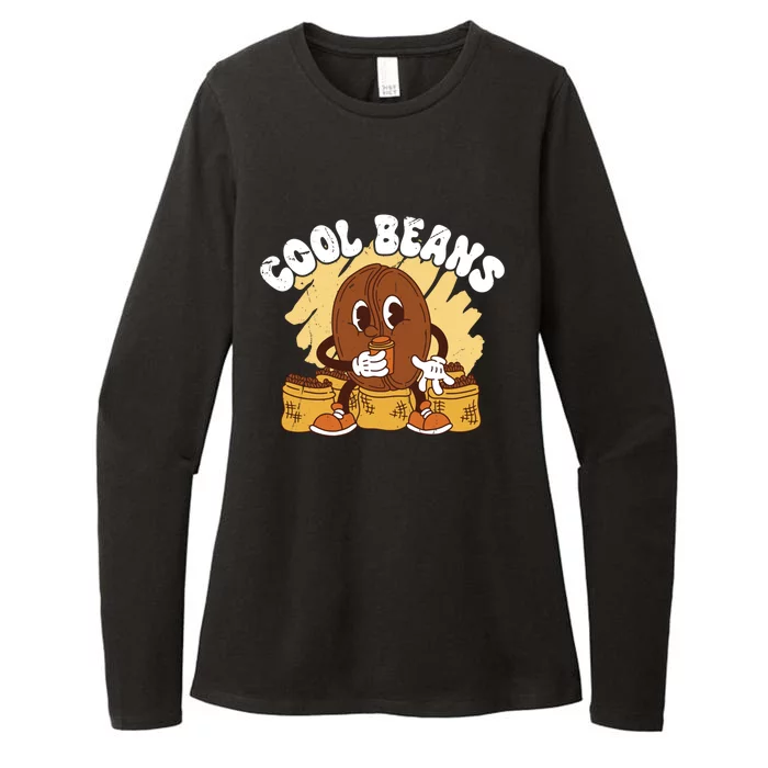 Cool Cartoon Coffee Beans Funny Quotes For Coffee Lovers Cute Gift Womens CVC Long Sleeve Shirt