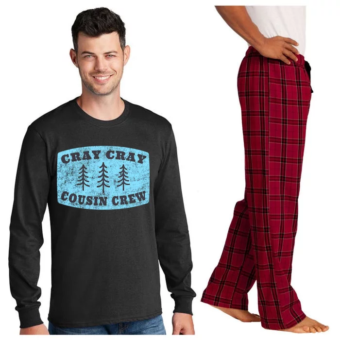 Cray Cray Cousin Crew Matching Cousins Gift Long Sleeve Pajama Set