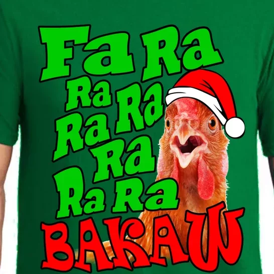 Christmas Chicken Caroling Fa Ra Ra Ugly Christmas Sweater Gift Pajama Set