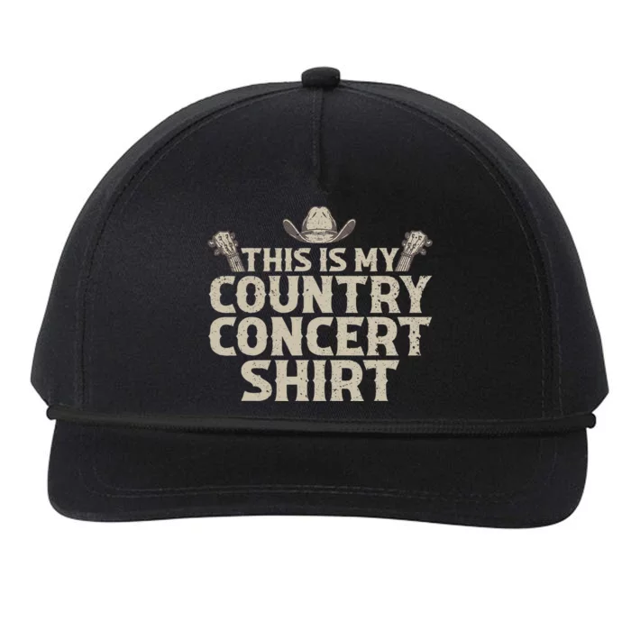 Cool Country Concert For Women Country Music Lover Snapback Five-Panel Rope Hat