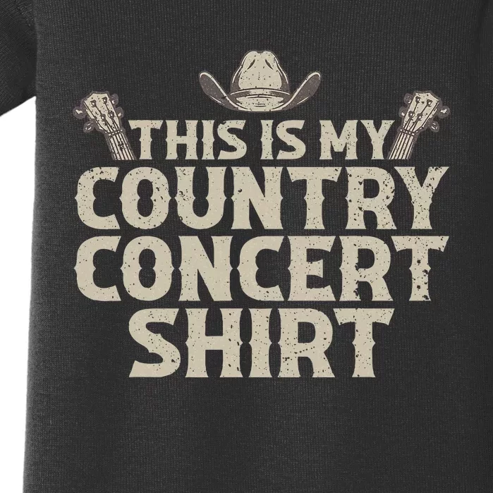 Cool Country Concert For Women Country Music Lover Baby Bodysuit