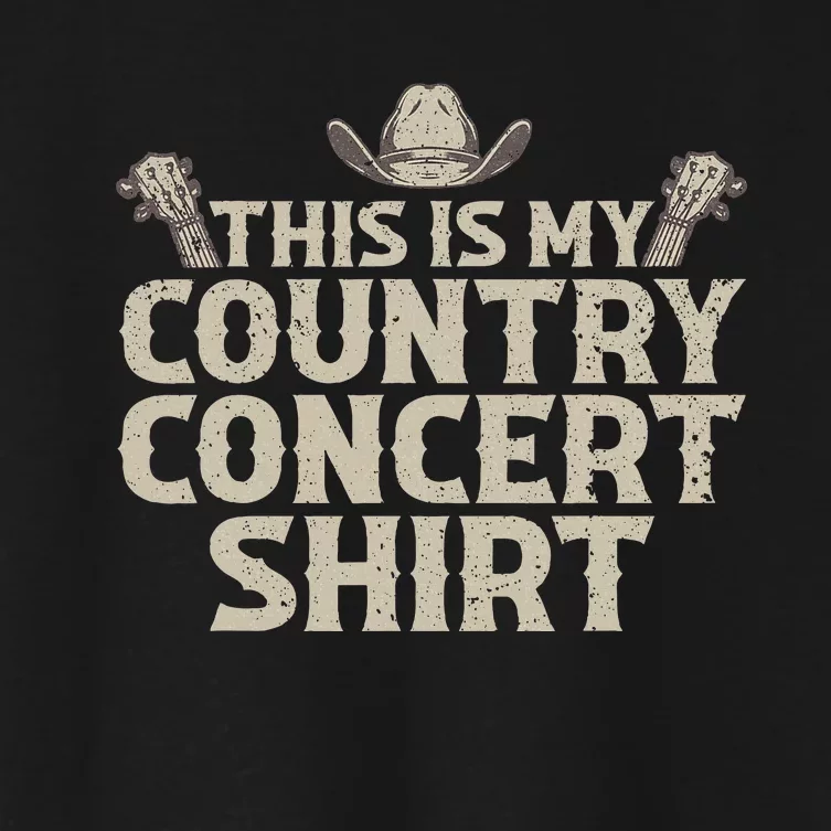 Cool Country Concert For Women Country Music Lover Women's Crop Top Tee