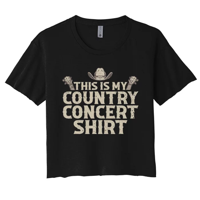 Cool Country Concert For Women Country Music Lover Women's Crop Top Tee