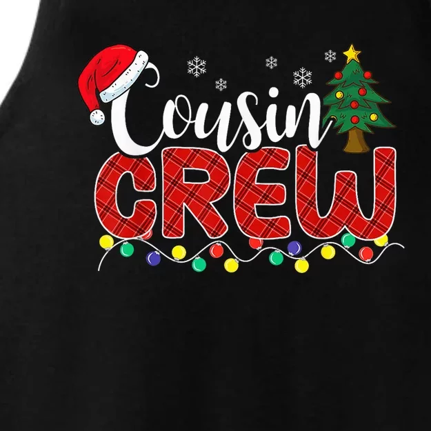 Cousin Crew Christmas Family Reunion Making Memories Xmas Ladies Tri-Blend Wicking Tank