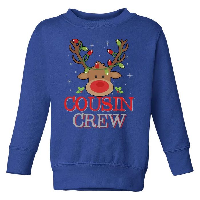 Christmas Cousin Crew Funny Reindeer Xmas Holidays Cool Gift Toddler Sweatshirt