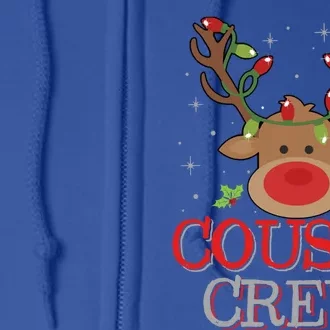 Christmas Cousin Crew Funny Reindeer Xmas Holidays Cool Gift Full Zip Hoodie