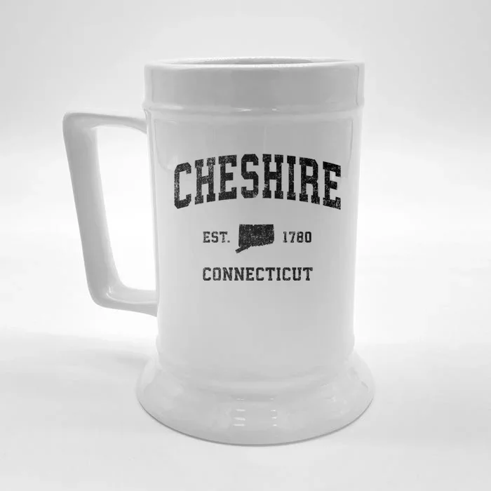 Cheshire Connecticut Ct Vintage Sports Front & Back Beer Stein