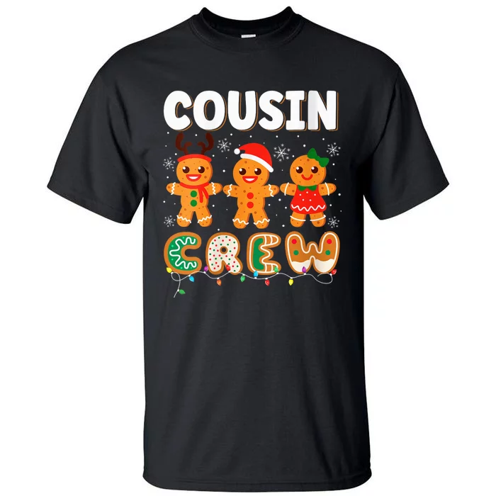 Cousin Crew Christmas Pajama Shirt Gingerbread Man Xmas Tall T-Shirt