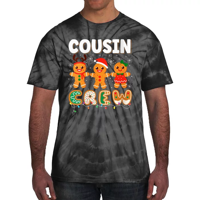 Cousin Crew Christmas Pajama Shirt Gingerbread Man Xmas Tie-Dye T-Shirt