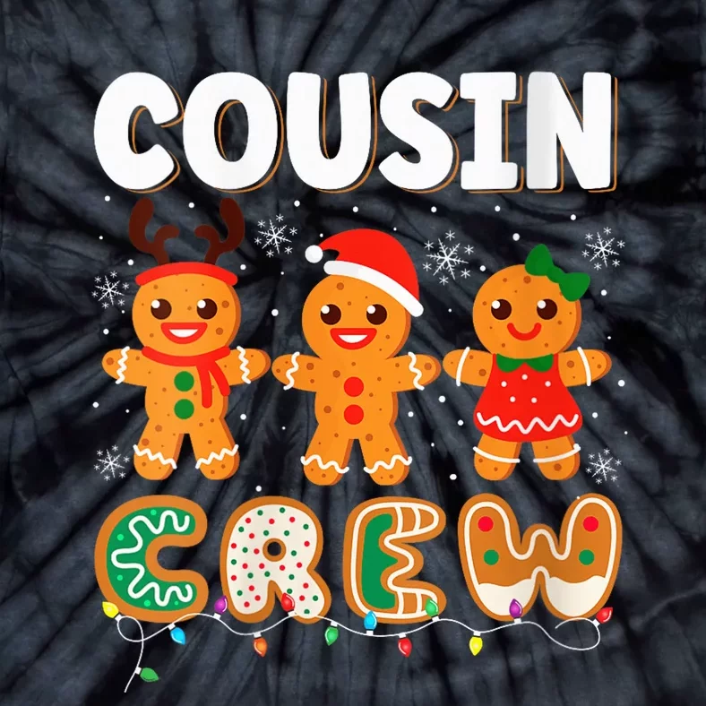 Cousin Crew Christmas Pajama Shirt Gingerbread Man Xmas Tie-Dye T-Shirt