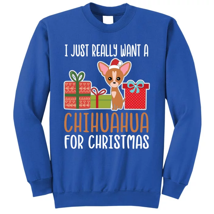 Cute Christmas Chihuahua Owner I Want A Chihuahua Gift Sweatshirt