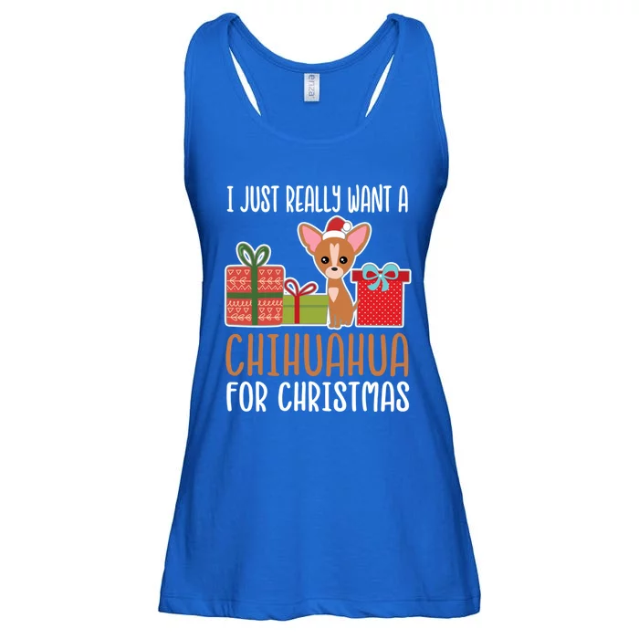 Cute Christmas Chihuahua Owner I Want A Chihuahua Gift Ladies Essential Flowy Tank