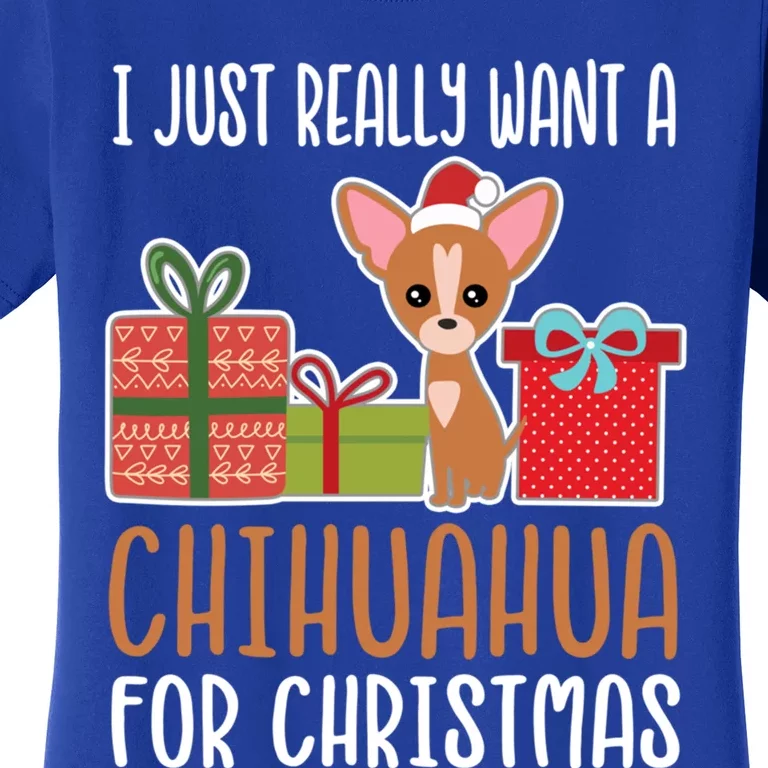 Cute Christmas Chihuahua Owner I Want A Chihuahua Gift Women's T-Shirt