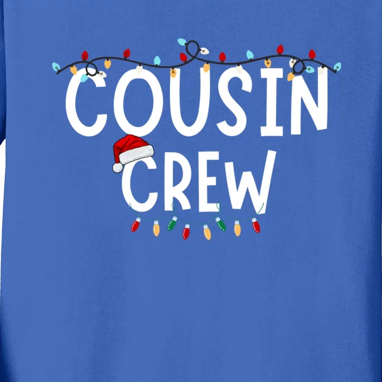 Christmas Cousin Crew Funny Xmas Matching Pajama Great Gift Kids Long Sleeve Shirt