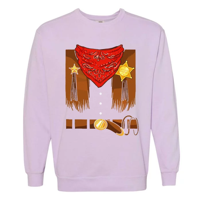 Cowboy Costume Cowgirl Halloween Garment-Dyed Sweatshirt