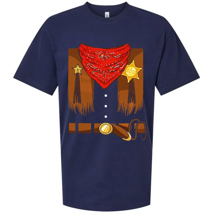 Cowboy Costume Cowgirl Halloween Sueded Cloud Jersey T-Shirt