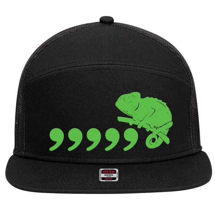 Comma Chameleon 7 Panel Mesh Trucker Snapback Hat