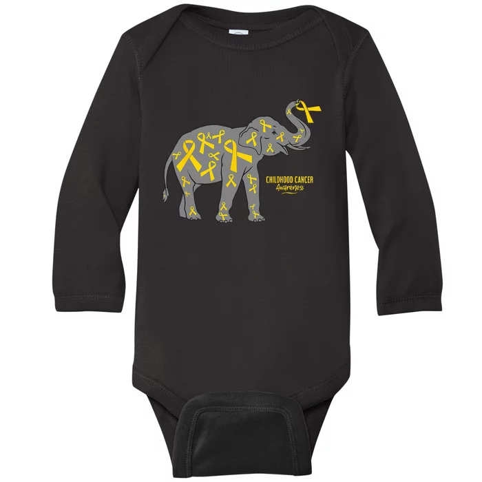 Cure Childhood Cancer Baby Long Sleeve Bodysuit