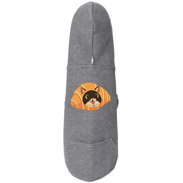 Croissant Cat Doggie 3-End Fleece Hoodie