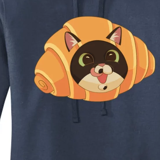 Croissant Cat Women's Pullover Hoodie