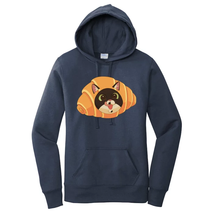 Croissant Cat Women's Pullover Hoodie