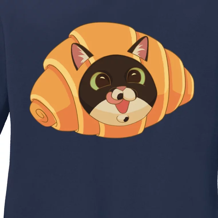 Croissant Cat Ladies Long Sleeve Shirt