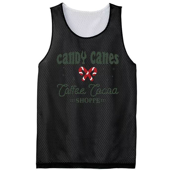 Candy Canes Mesh Reversible Basketball Jersey Tank