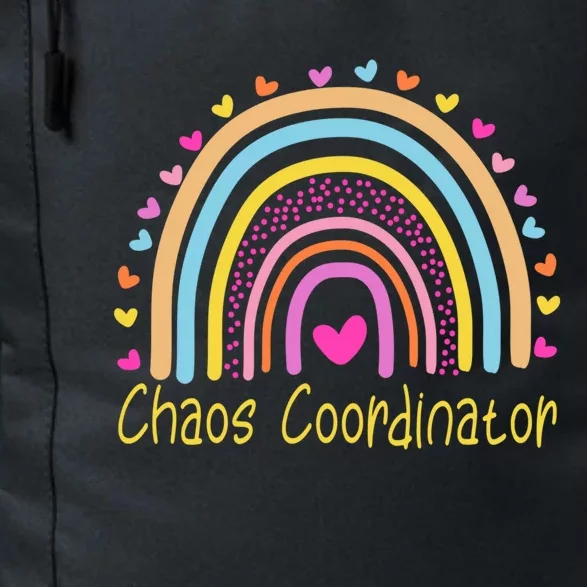 Childcare Chaos Coordinator Teacher Daycare Provider Rainbow Gift Daily Commute Backpack