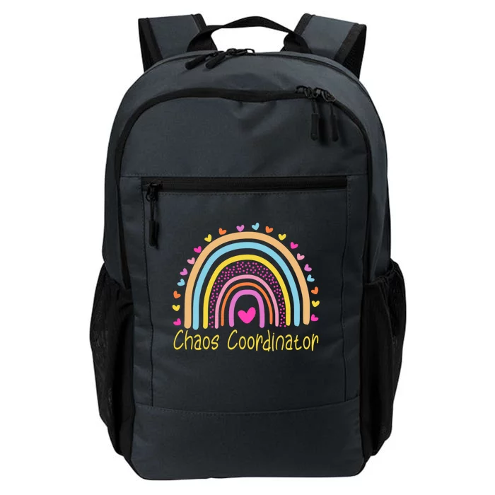 Childcare Chaos Coordinator Teacher Daycare Provider Rainbow Gift Daily Commute Backpack